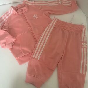 Adidas Blush Pink Tracksuit Set - Sz. 6-9M